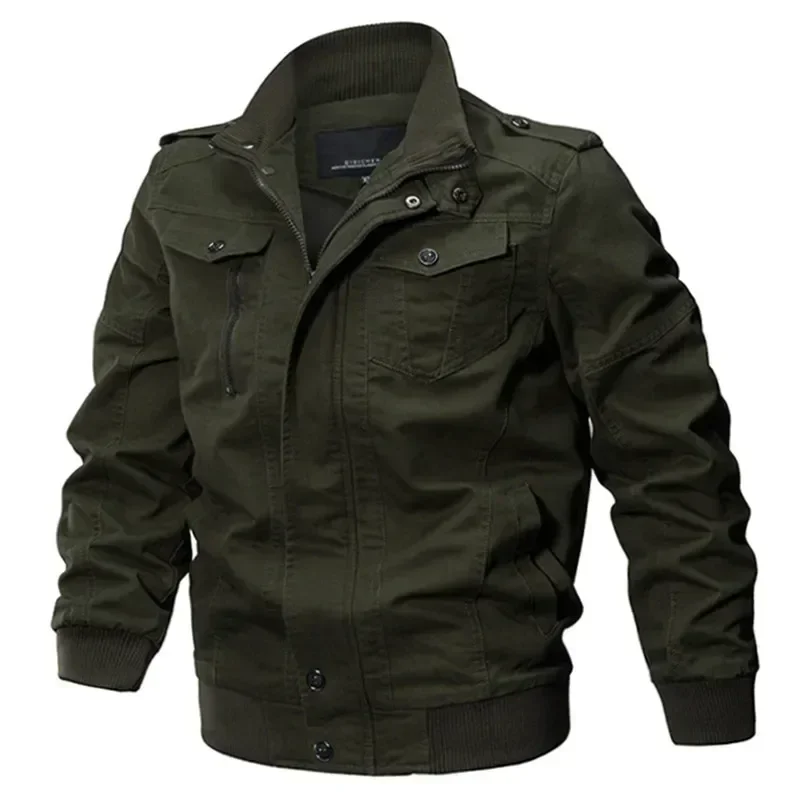 Men Spring Autumn Coat Motorcycle Military Bomber Jacket motor Casual Multi-pocket Pilot Jackets Male Army Cargo Flight Mens