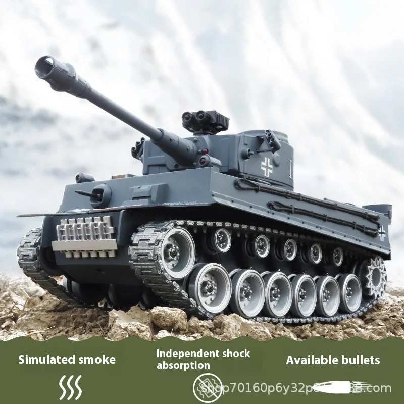 Op afstand bestuurbare tank voor kinderen Legering Track Type Metaal Kan waterbommen lanceren Cadeau Cadeau Op afstand bestuurbare tank Afstandsbediening
