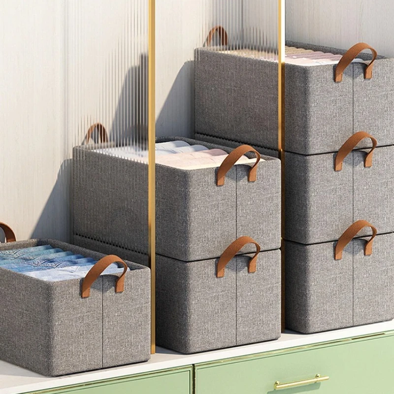

‌Moisture-Proof Layered Wardrobe Boxes - Foldable Stackable Organizer for Clothes, Neat & Tidy Space Saving Home Closet