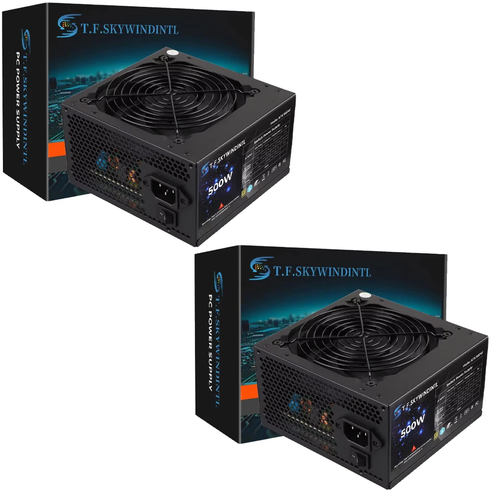 

2 шт. 500 Вт Блок питания Atx 80Plus Gold Active PFC PC 120 мм Бесшумный вентилятор для мини-шасси Маленький корпус компьютера Блок питания для настольного компьютера