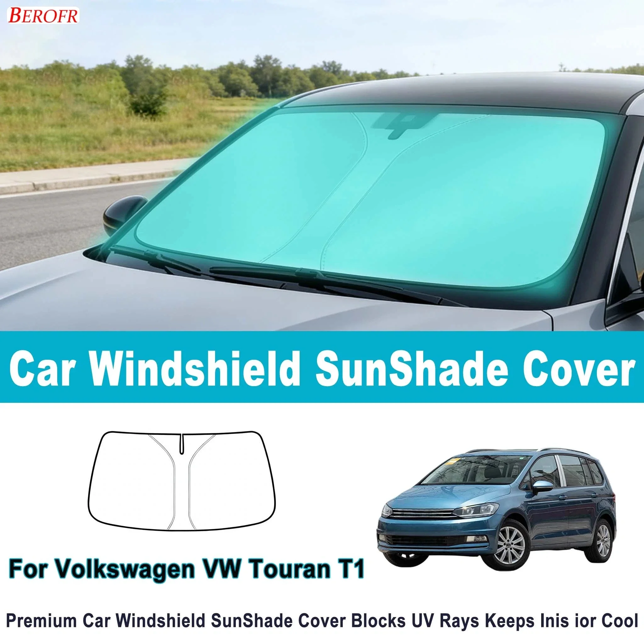For Volkswagen VW Touran T1 2003-2015CarWindshield Sunshade Cover Front Window Sun Shade Heat Insulation Summer Auto Accessories