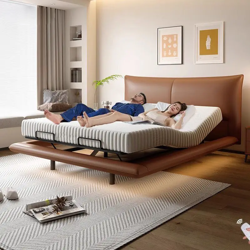 Italienisches, minimalistisches, intelligentes Hebe-Multifunktions-Master-Großbett, modernes, einfaches Doppel-Hochzeitsbett
