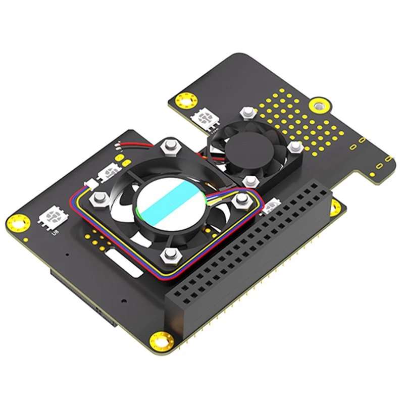 Untuk Raspberry Pi 5 Pcie To M.2 Nvme SSD HAT 3In1 dengan Dual Fan Gen2 Gen3 untuk 2230 2242 2260 2280 M.2 m-key Nvme SSD