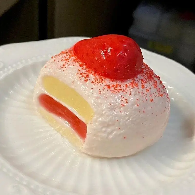 Simulation Strawberry Cream Cake Squeeze Fidget Toy Realistic Slow Rebound Dessert Stress Relief Gift