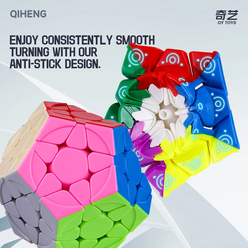 QiYi Qiheng Megaminx Magic Cube 3x3 Dodecahedron Professional Speed Puzzle 12 Face Children Toy Special Speedcube Cubo Magico