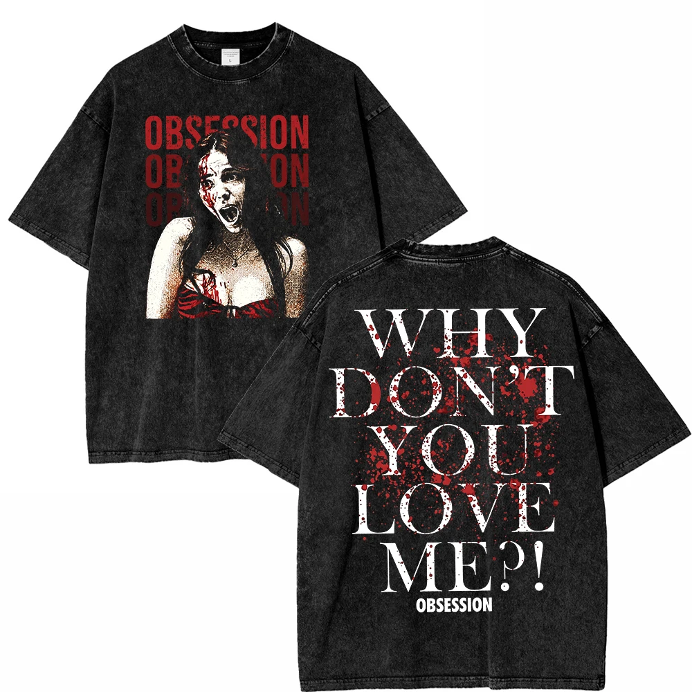 100% Cotton Vintage Washed Obsession One Wish Willow T Shirt Fashion Men/Women Nikki Retro Oversize Loose Acid Wash Tees Shirts