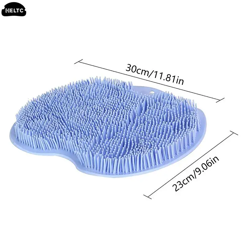 1*Bathroom Massage Shower Mat Non-slip Wash Foot Pad Foot Exfoliating Bathroom Rub Back Brush with Sucker Bath Massage Brush Pad