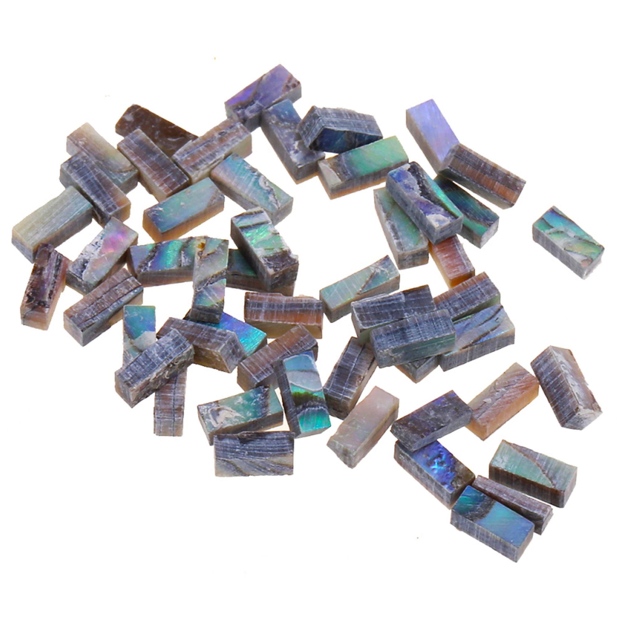Musiclily Pro Natural Paua Abalone Shell/Mother of Pearl Guitar Guitar Binding Inlay Purfling Strips 1.6x1.3x4mm (Set of 100)