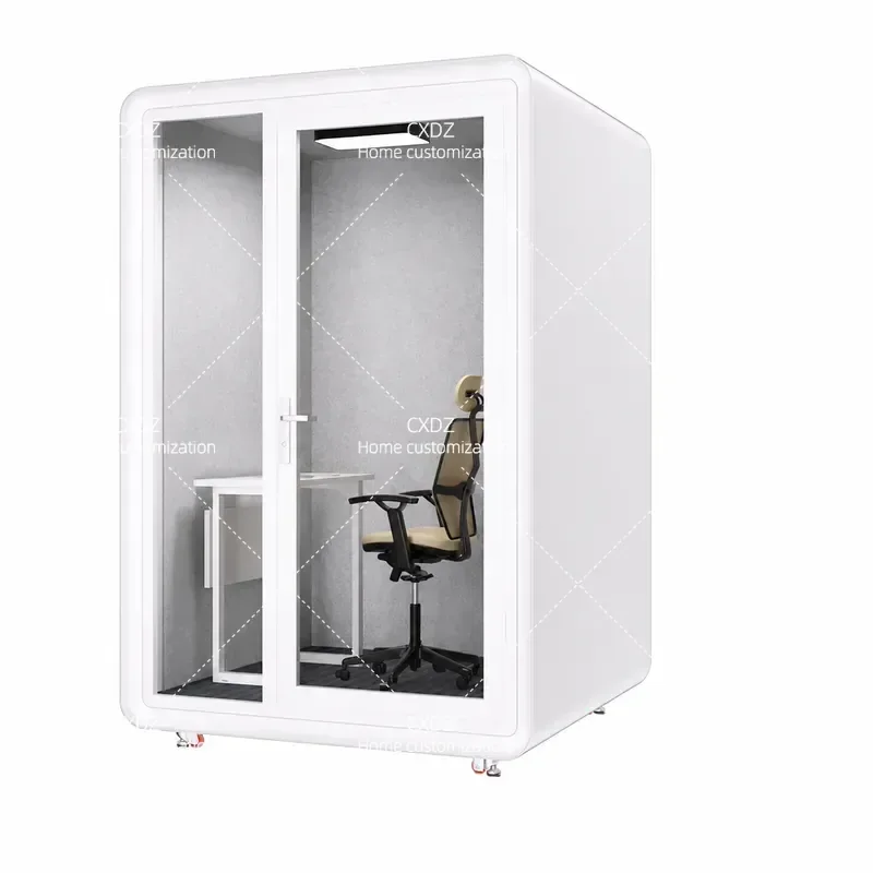 ZHS White Soundproof Room 150x150x220cm Portable Isolation Booth for Recording Studio Home Office Quiet Space
