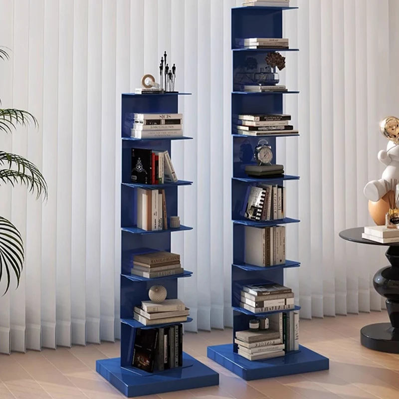 

Floor blue magazine rack, vertical steel storage newspaper rack, catalog rack, Sujeta Libros Estenteria furniture rack