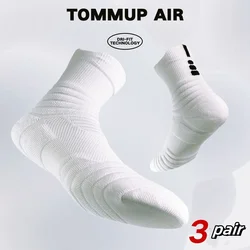 3 pairs of basketball socks men's thickened towel sole elite socks mid-length high top running outdoor socks sports socks