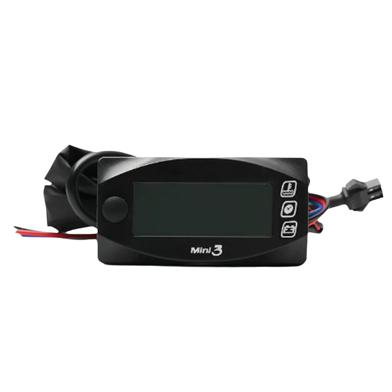 Motorcycle 3 In 1 LED Digital Water Temperature Voltmeter Time Display Mini Instrument Panel Accessories