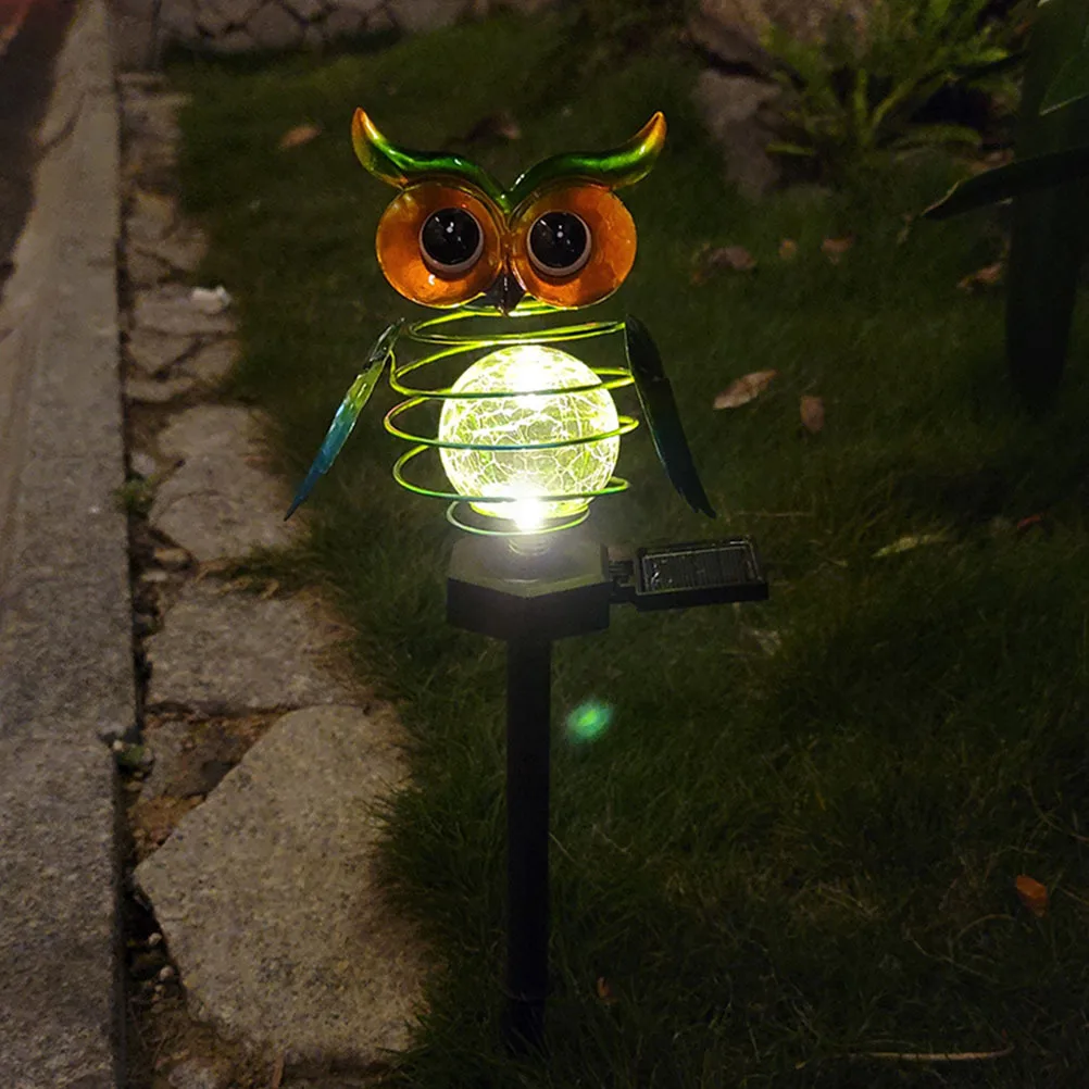 

1Pcs Creative Owl Modeling Solar Lawn Light Outdoor Garden Decor Warm Glow Yard Lamp for Driveway Pathway Landscape Illumination