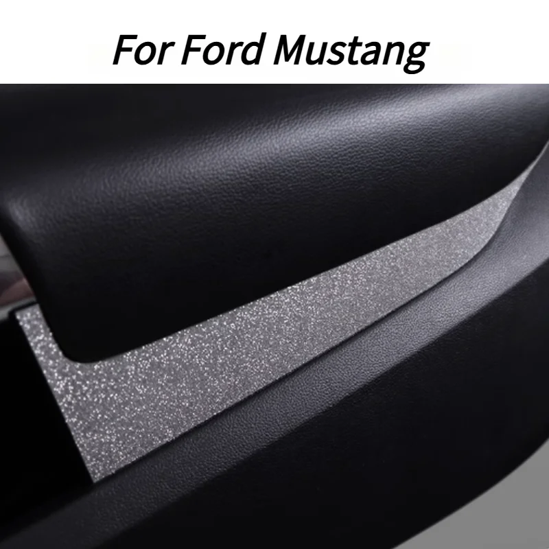 For Ford Mustang 2015-2023 Car Interior Door Panel Trim Strips Stickers TPU Blink Women Decals 2PCS Auto Tuning Accessories