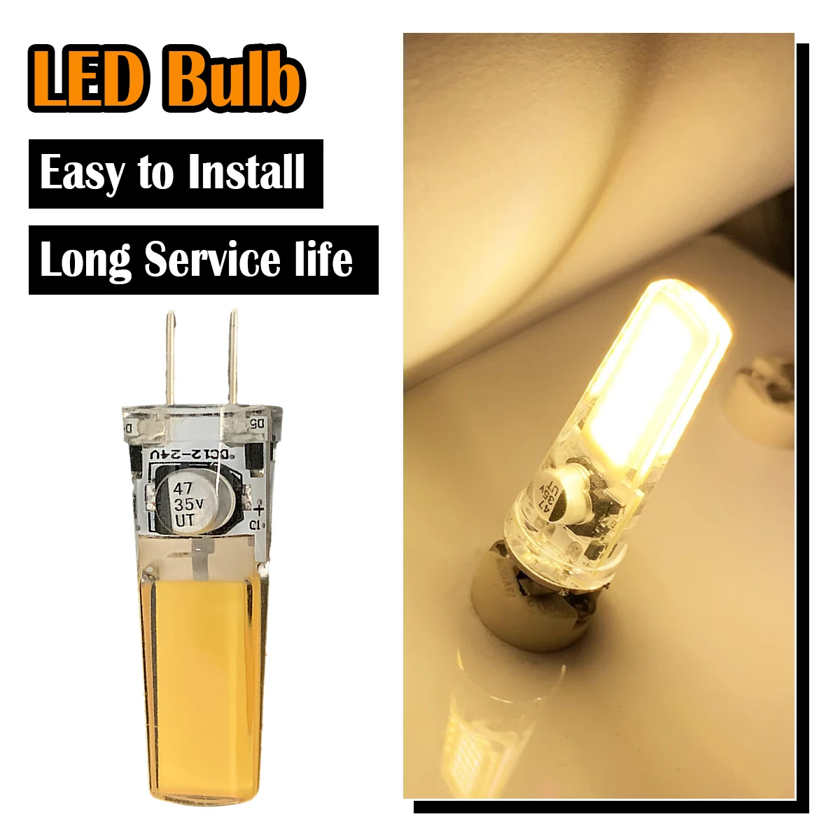 

G4 Gy6.35 Led Silicone Lamp 10w Bulb Room Angle Clear Lights 2508cob Halogen Ac/dc12v Lighting Decorative 3000k/6500k Chandelier