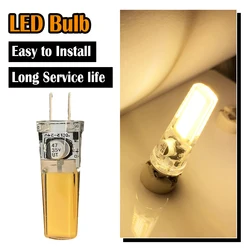 G4 Gy6.35 Led Silicone Lamp 10w Bulb Room Angle Clear Lights 2508cob Halogen Ac/dc12v Lighting Decorative 3000k/6500k Chandelier