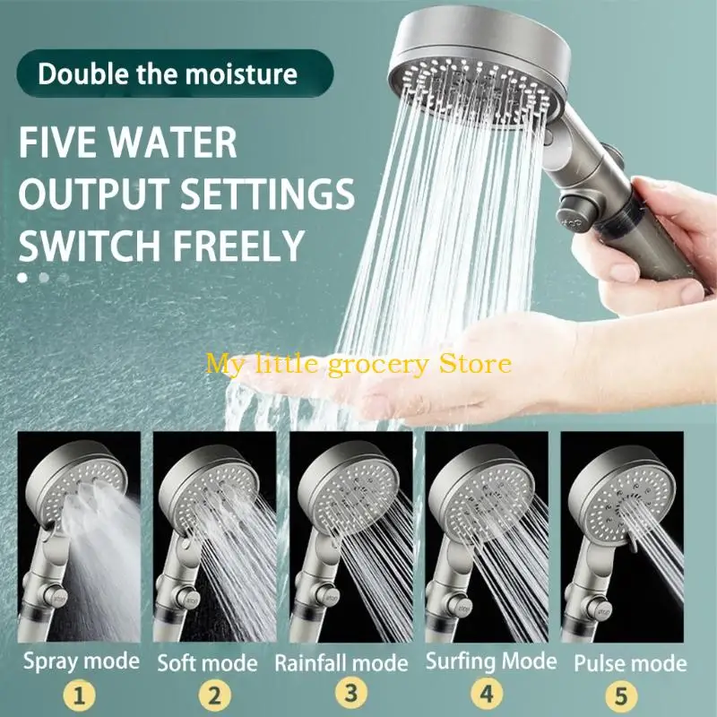 D5BD Multiple Function Filtered Showerhead Pressure 5 setting Handheld power washing
