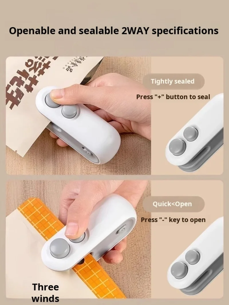 Small household portable snacks hand pressure sealer plastic bag sealer mini sealer vacuum sealer Charging Sealing Machine