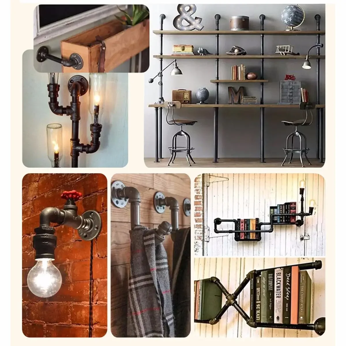 DN25 Flanges 1Pcs Iron Pipe Fittings Plumbing Wall Mount Floor Antique Flange Piece Hardware Tool Cast Iron Decorative