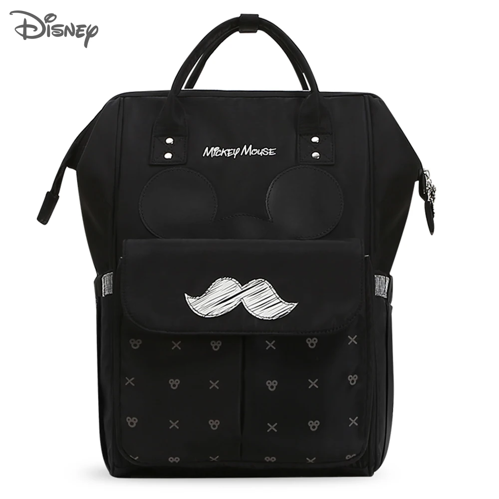 Disney-Bolsa de pañales de maternidad para madre, mochila de gran capacidad para cochecito, mochila de viaje para lactancia, cambiador de bebé con