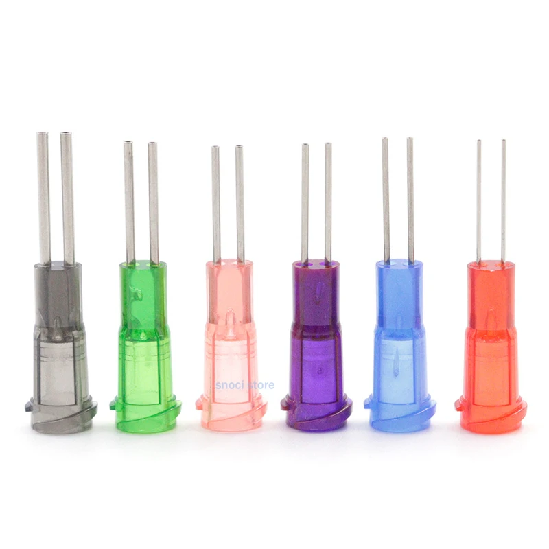 

18G-27G 13 мм дозирующая игла 0,5 дюйма дозирующая игла из нержавеющей стали спиральная игла для клея для рта игла с двойной трубкой, 10 шт./упак.