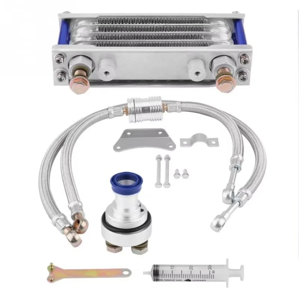 Motorcycle Engine Oil Cooler Oil Cooling Radiator System Kit for Honda CB CG 100CC-250CC Engine Oil Cooler Radiator Kit