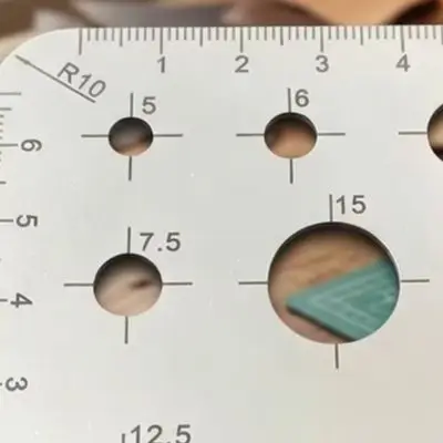 Stainless Steel Leather Cutting Ruler 9x9.2cm Corner Radius Template Tool For DIY Craft Angle Measurement And Scale Marking Gaug