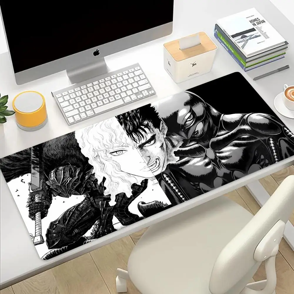 Guts sword in berserk Mouse Mat Berserk Guts Gamer Gaming Mouse Pad Computer Accessories Big Keyboard Laptop Padmouse Speed Desk