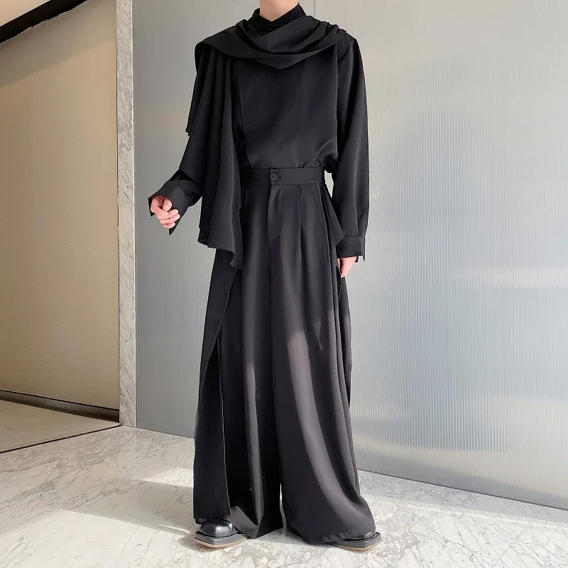 

Мужские широкие брюки свободного кроя для осени, повседневные, молодежные, универсальные, на все сезоны, прямые, свободные брюки-трубы