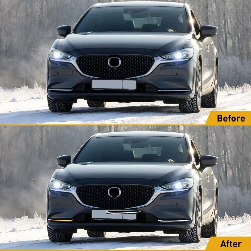 

XOYO For Mazda 6 2018 - 2021 Car LED Daytime Running Light Assembly 3 Color Turn Signal Indicator Lamp Fog Light 1 sold byGua