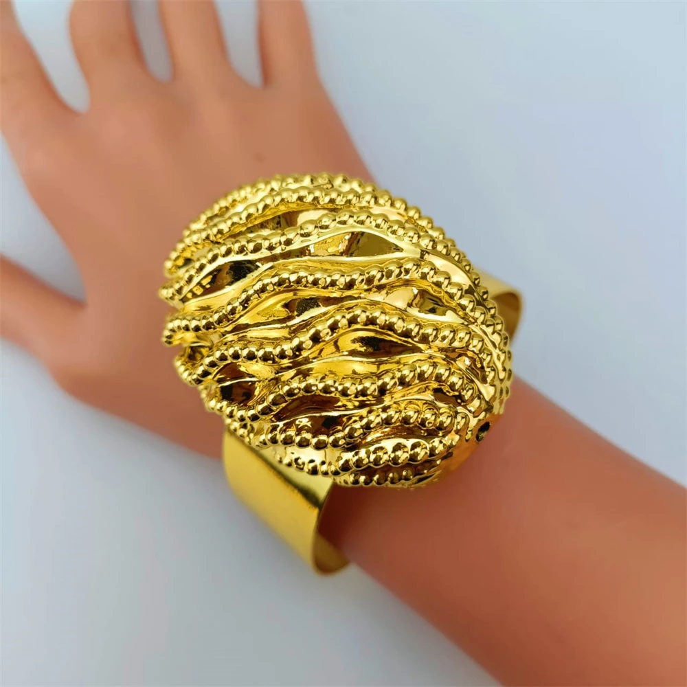 مجموعة مجوهرات إيطالية ذهبية اللون للنساء ، أقراط متدلية كبيرة ، مجوهرات زفاف نيجيرية ، مجوهرات زفاف ، موضة ، من إيما