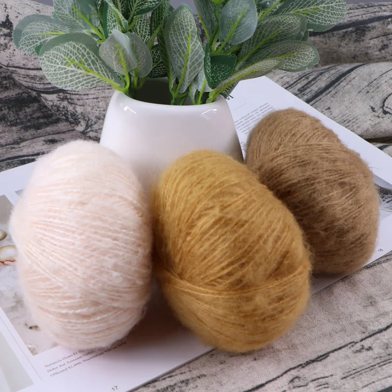 25g Mohair Yarn High Quality Soft Skin-friendly Warm Wool Crochet Yarn Hand Knitting Sweater Shawl Scarf Hat Doll DIY Material