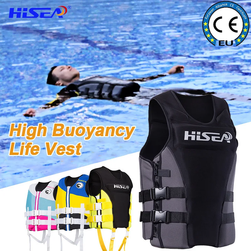 

HISEA Professional Life Jacket Adult Neoprene Life Vest Men Vest Pool Rescu Fishing Life Jacket Swimming Life Vest