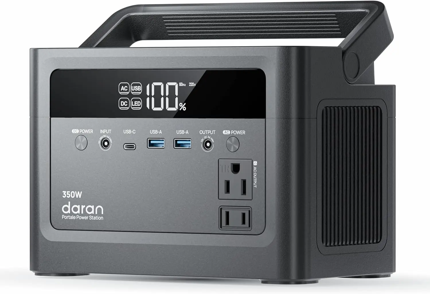 

2026 Portable Power Station 350W, 288Wh LiFePO4 Battery Backup, Power Bank with AC Outlet 110V/ 700W Surge, Solar Generator Fast