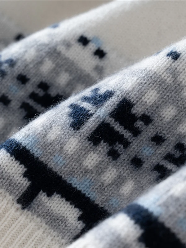 เสื้อกั๊กถักนิตติ้งผู้หญิง ผ้าผสม ทรงกลม ดีไซน์ลายดอกไม้เกล็ดหิมะ ให้ความอบอุ่น เหมาะสำหรับฤดูใบไม้ร่วงและฤดูหนาว