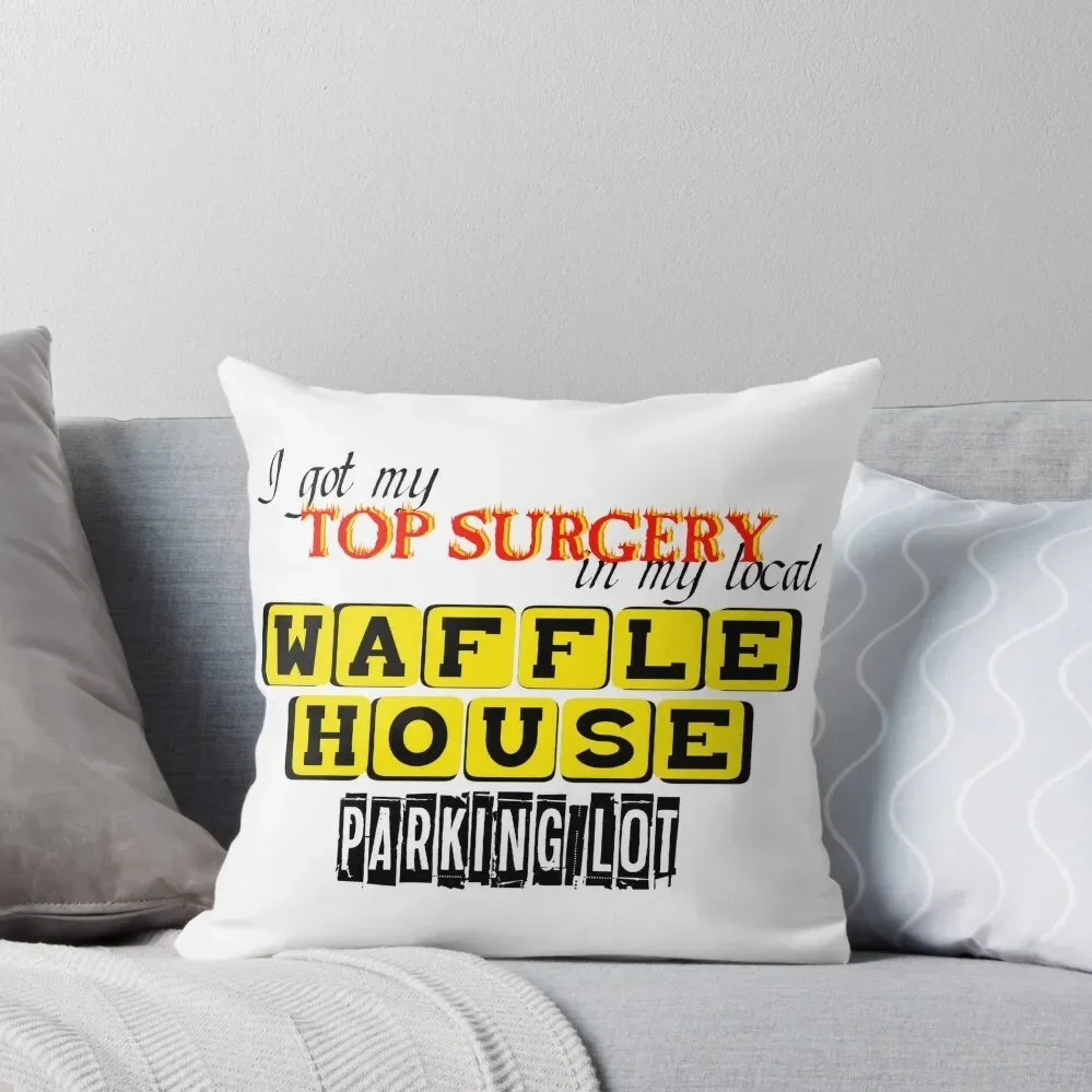 Eu tenho minha cirurgia superior na minha casa de waffle local estacionamento Almofada Almofadas de sofá Almofada de sofá xadrez