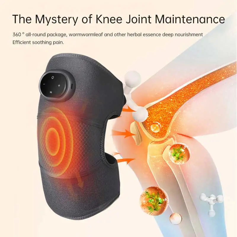 JianYouCare Vibration Heated Knee Shoulder and Elbow 3 in 1 Massager fatigue relieave 5th gears Heating Modes wireless knee pad