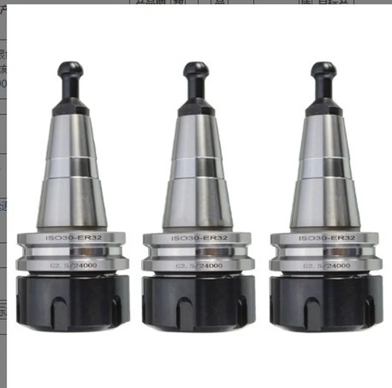 3PCS metal ISO30 ER32 50 Balance Collet Chuck G2.5 24000rpm CNC Toolholder