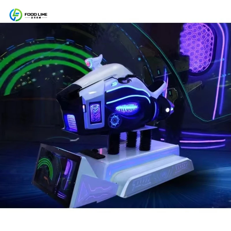 Immersive Steel Metal Motorcycle VR Racing Simulator Indoor/Outdoor Educational Use School Daycare Adventure Parks Public Garden