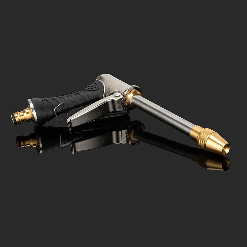 ปืนฉีดน้ําโลหะแรงดันสูงปืนล้างรถในครัวเรือน Electroplating ยาวสวนชลประทานหัวฉีดน้ําปืนฉีด