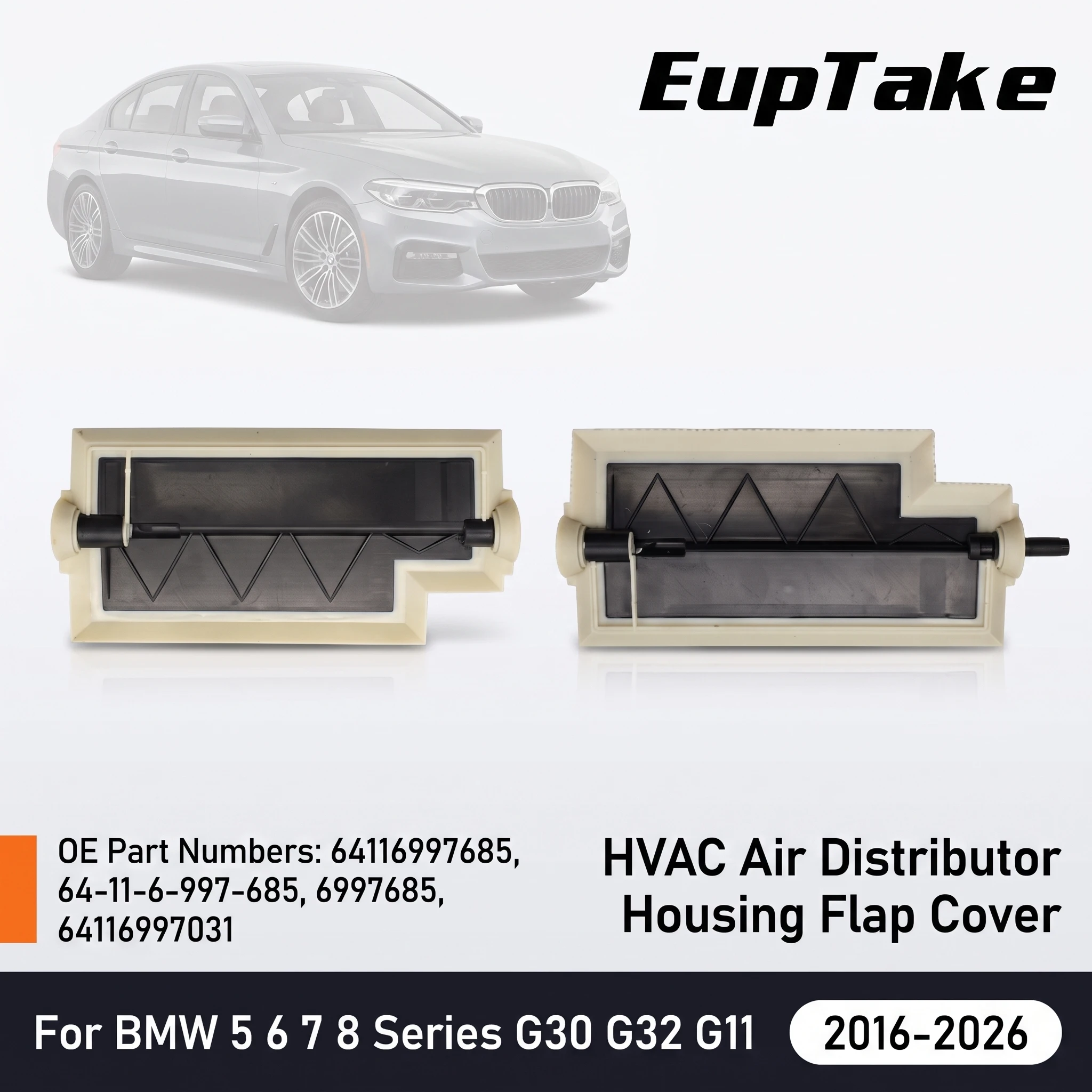 HVAC Air Distributor Housing Flap Cover 64116997685 For BMW 5 6 7 8 Series G30 G32 G11 2016-2026 4-Zone Climate Repair Kit