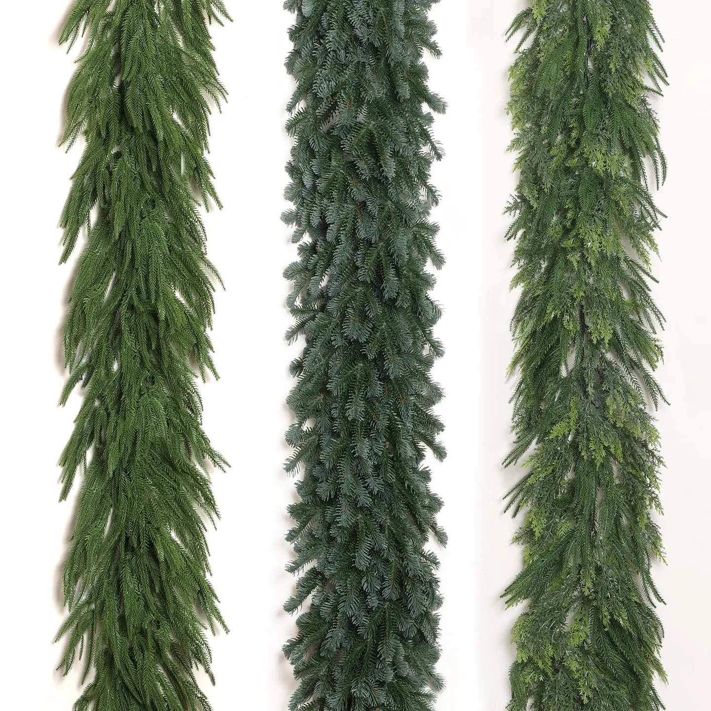 Realistic PE Cypress Foliage Rattan Wreath Ornament Classic Retro Look for Balcony & Window Holiday Atmosphere Beautification
