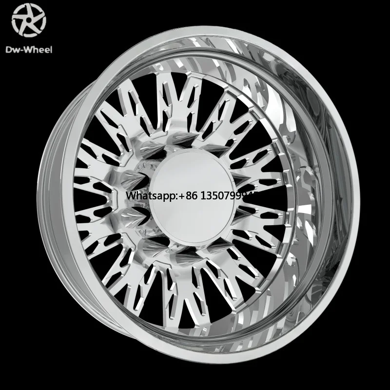 Custom Forged Alloy Truck Wheels 20 22 24 26Inch Chrome Polished Super Single Dually Rims 8x6.5 6x5.5 for GMC Silverado