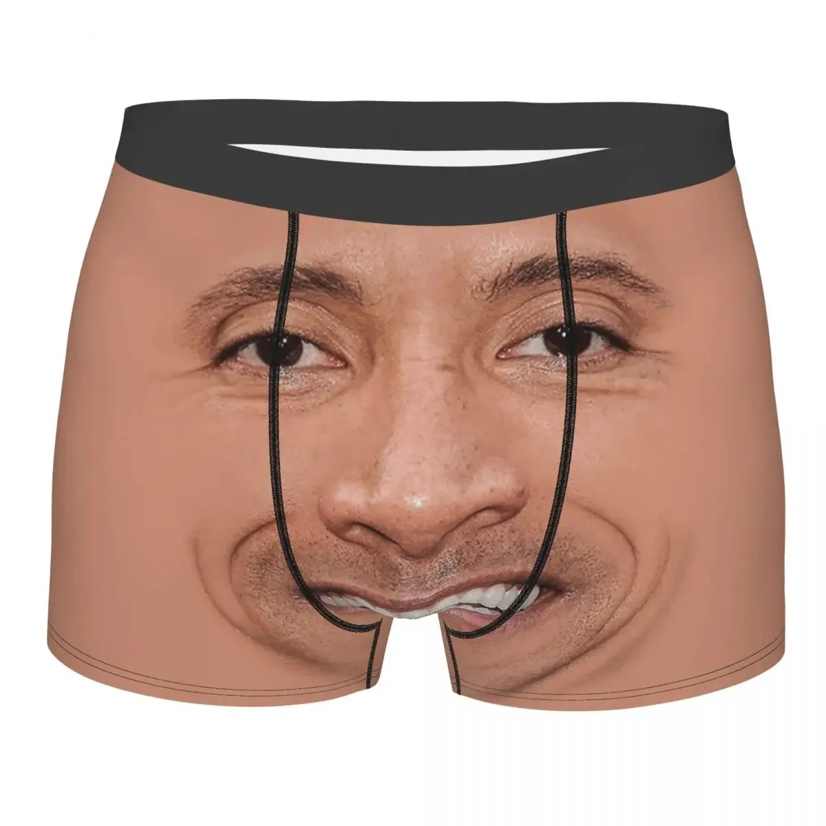 The Rock Face Dwayne Underwear Men Print Customized American Actor Johnson Boxer Shorts Panties Briefs Breathable Underpants