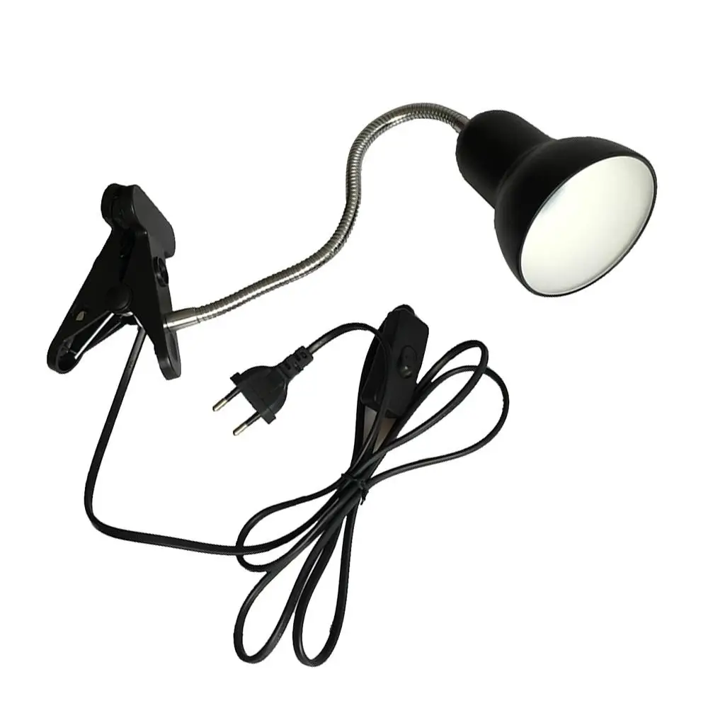 Portable Clip on Table Lamp Flexible Desk Goose Neck Music Stand Night Light for Bedside Shelf
