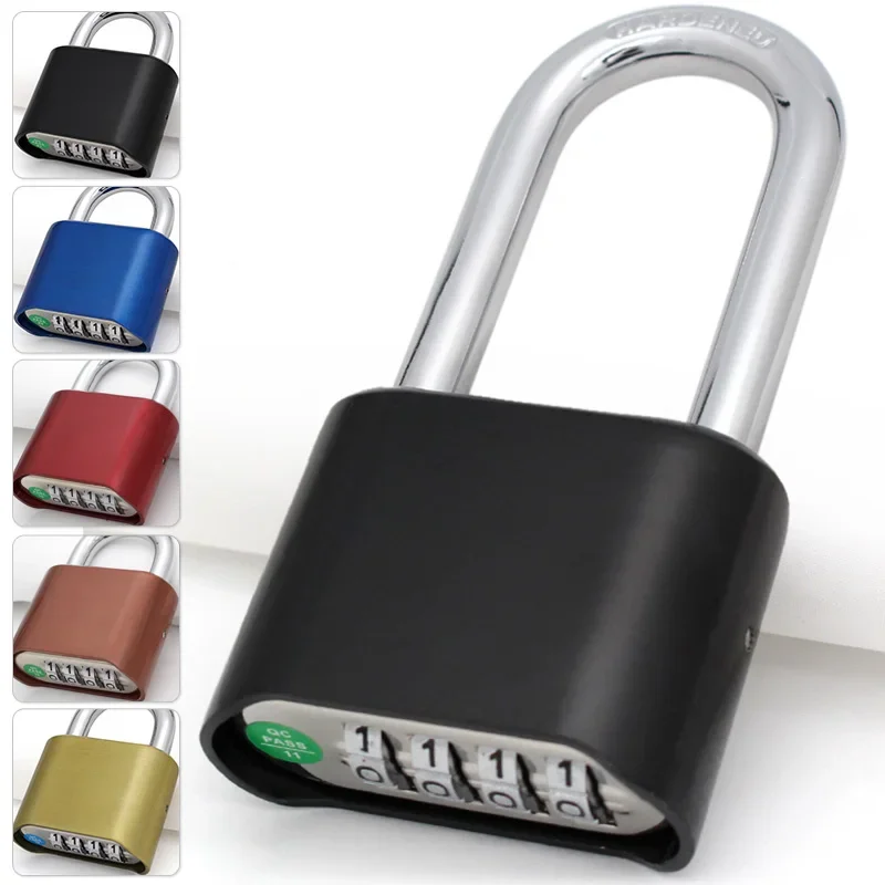 4-Digit Number Combination Padlock Waterproof Strong Hardened Suitable for Indoor Outdoor Fence Door Sturdy Password Code Locks