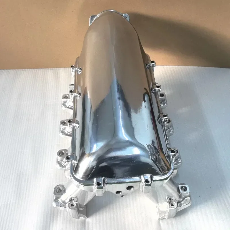 LS High Stamped EFI Intake Manifold in Polished Aluminum for LS3 with Fuel Rail Kit