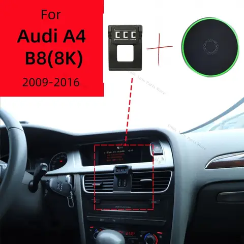 Audi A4 B8 8K 2009-2016 2010 용 자기 전화 홀더 무선 충전 특수 고정 브래킷베이스 MagSafe Mount Accessoires