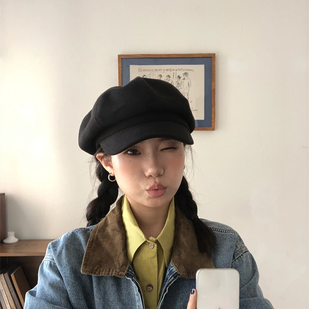 French Wool Cap Stay Stylish And Comfortable In Winter Various Options Polyester Female Beret Coffee