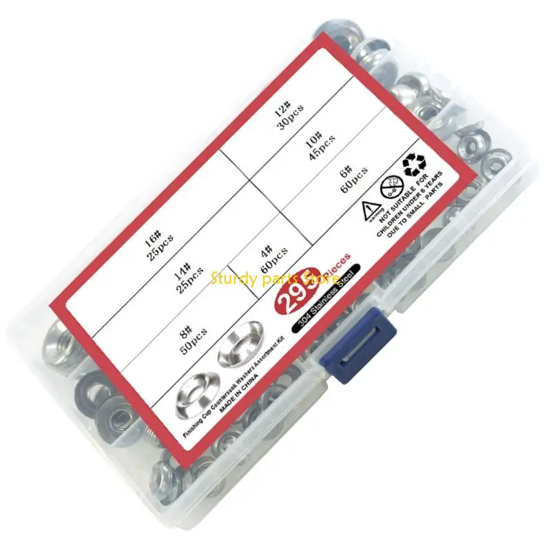 97QC 160/295 قطعة من الفولاذ المقاوم للصدأ مخروطي غسالة غاطسة رئيس التنصت على المسمار غسالة لقوة عالية الربط دائم